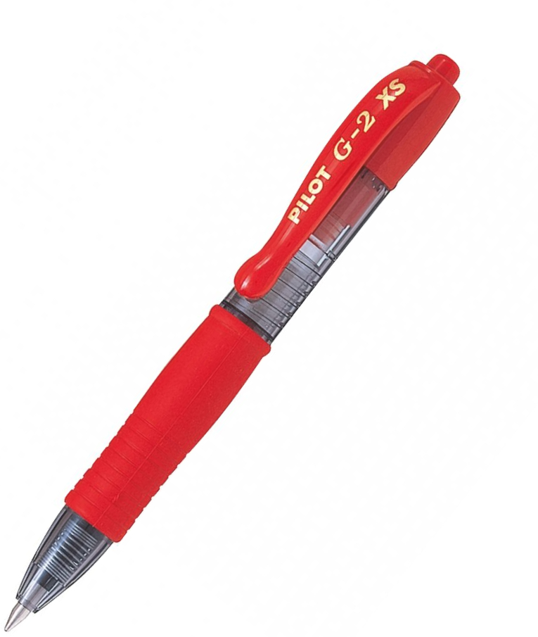 PILOT - Pilot Στυλό Gel 0.7mm με Κόκκινο Mελάνι και Κουμπί G-2 Pixie Mini BL-G2-XS-7R