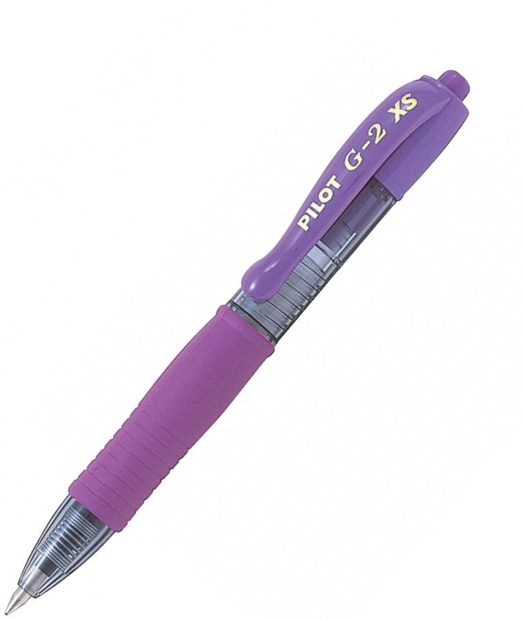 Pilot Στυλό Gel 0.7mm με Μωβ Mελάνι και Κουμπί G-2 Pixie XS Mini BL-G2-XS-7-XS-V