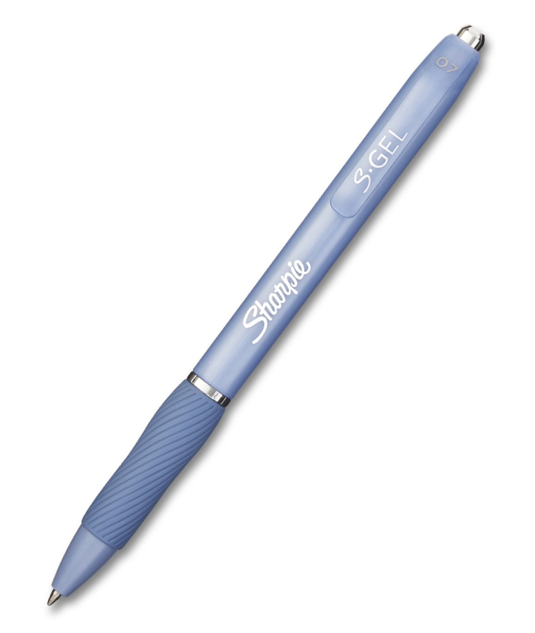 SHARPIE - Sharpie Στυλό Fashion Medium Point με Κουμπί S GEL 0.7 Μπλέ Μελάνι και Πλαστικό Γαλάζιο Σώμα 2126207