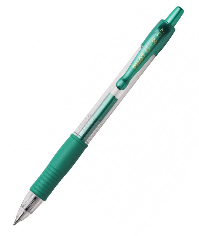 Στυλό Pilot G2 Pastel 0.7 Fine Μεταλλικό Πράσινο με κουμπί BL-G2-7-MG