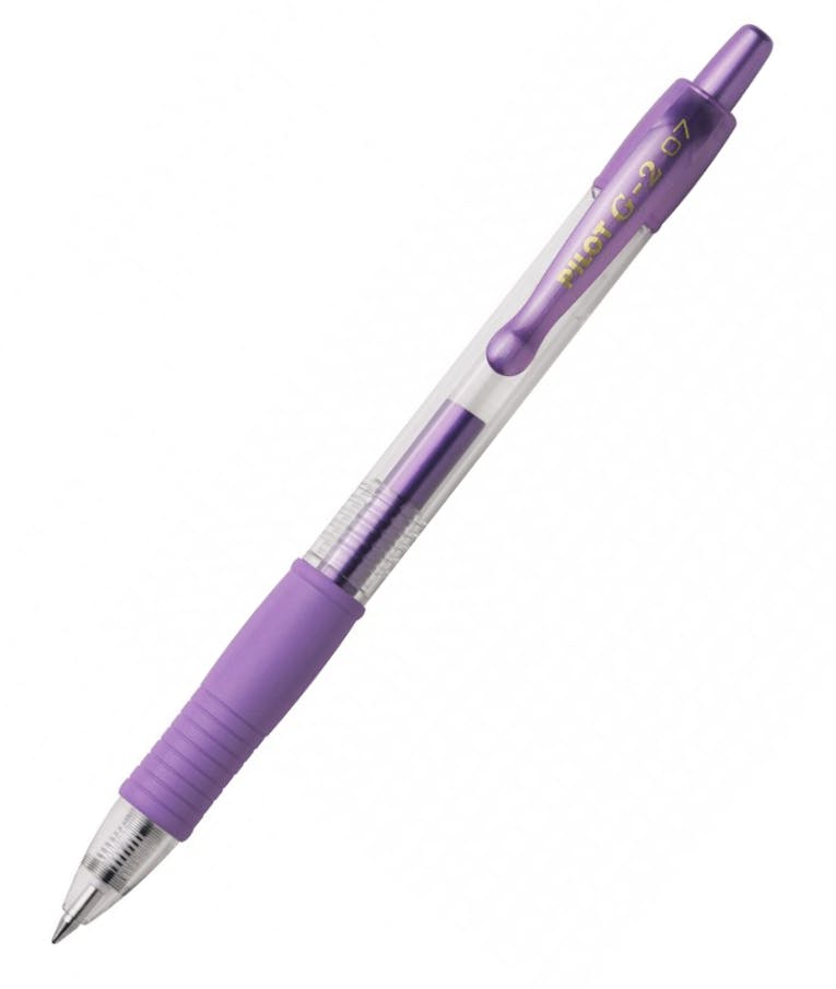 Στυλό Pilot G2 Pastel 0.7 Fine Μεταλλικό Μωβ με κουμπί BL-G2-7-MV