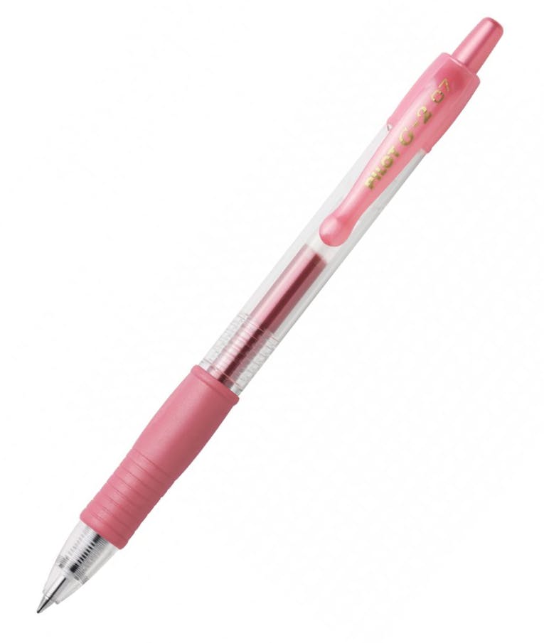 Στυλό Pilot G2 Pastel 0.7 Fine Μεταλλικό Ροζ με κουμπί BL-G2-7-MP
