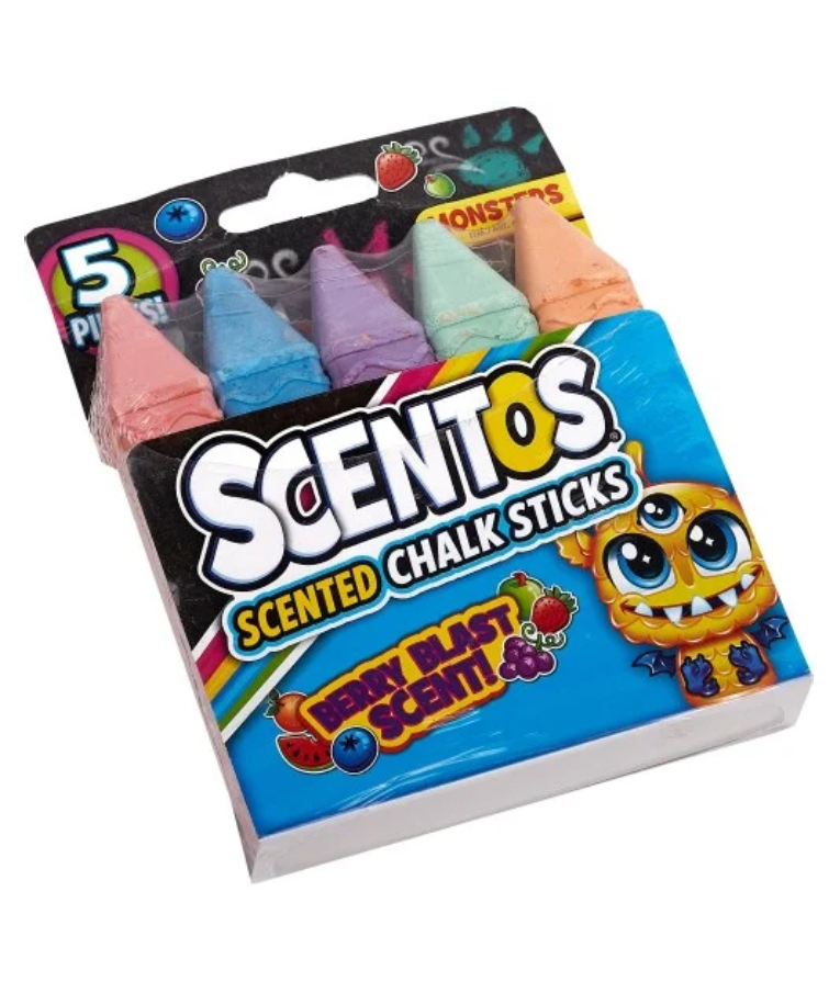 SENTOS - Κιμωλίες SCENTOS Monsters Χρωματιστές με αρώματα Πακέτο 5 Τεμαχίων 40169-522109