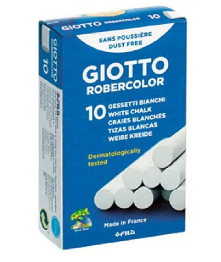 GIOTTO - Giotto Κιμωλίες Λευκές Σετ 10τμχ