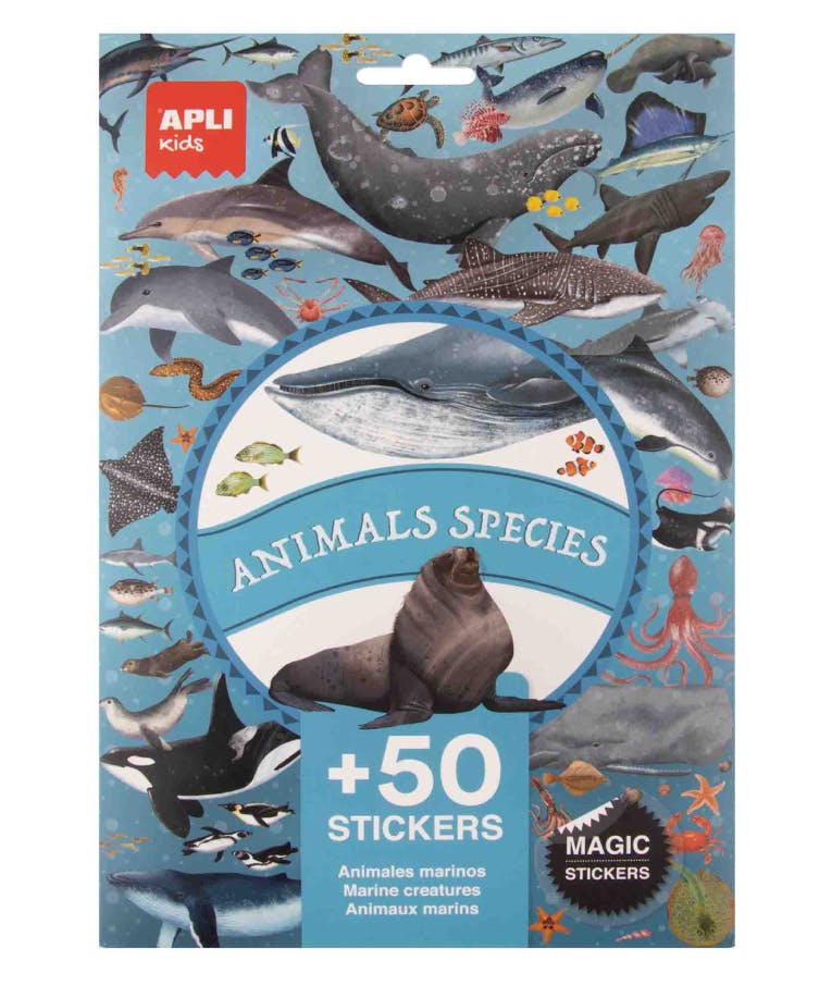 Apli Kids Αυτοκόλλητα 50 + τεμ  Animal Species Magic Stickers 19428