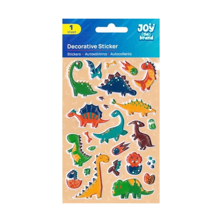 Αυτοκόλλητα Puffy Joy the Brand Dinosaurs Δεινόσαυροι -1 φύλλο - Decorative Stickers JOY 008002414