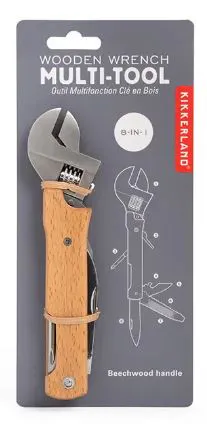 KIKKERLAND - Wooden Wrench Multi-Tool Πολυεργαλείο 8 σε 1 με ξύλινη λαβή CD707