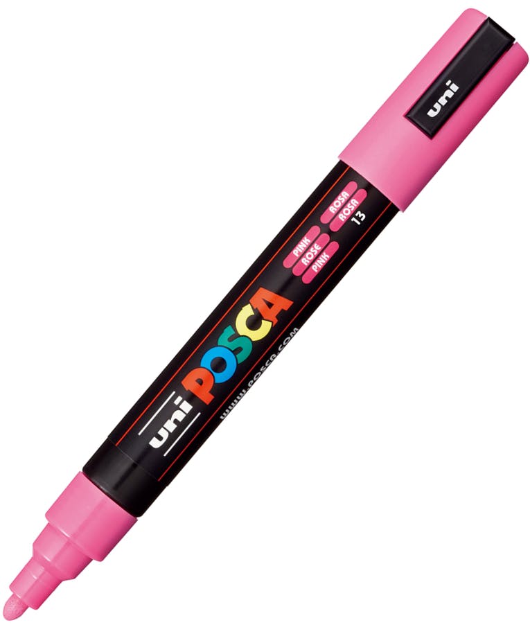 Ανεξίτηλος Μαρκαδόρος Bullet Ροζ (Pink) 13 Uni-ball Posca 1.8-2.5 PC-5M για κάθε επιφάνεια