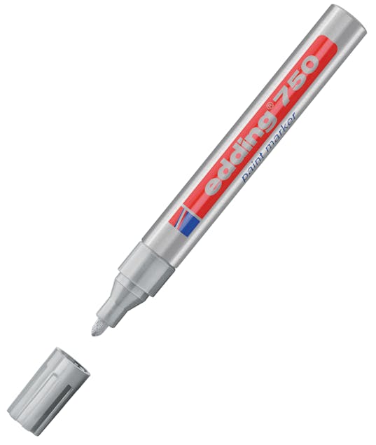EDDING - Μαρκαδόρος Ανεξίτηλος Edding 750/54 fine paint marker Permament Ασημί - Silver  2-4 mm 4-750054