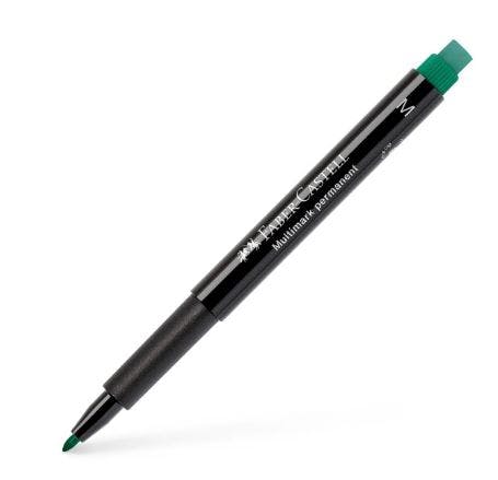 Μαρκαδόρος Ανεξίτηλος Faber Castell 1525 Πράσινο Μedium 1.0 Multimarker Permament με γόμα 152563 CD/DVD
