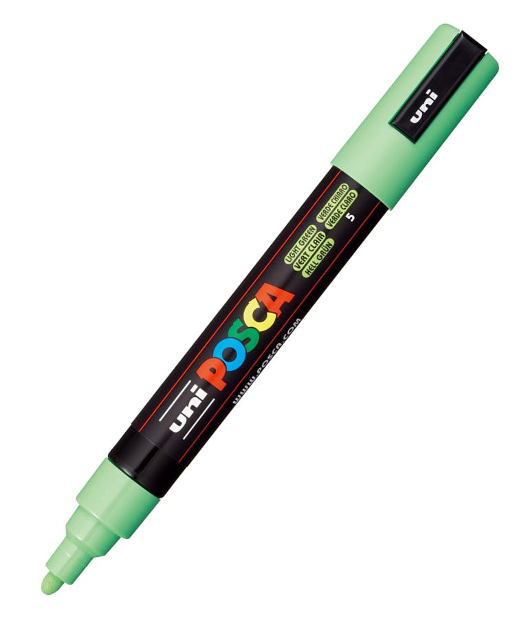 Ανεξίτηλος Μαρκαδόρος Bullet Λαχανί (Light Green) 5 Uni-ball Posca 1.8-2.5 PC-5M για κάθε επιφάνεια