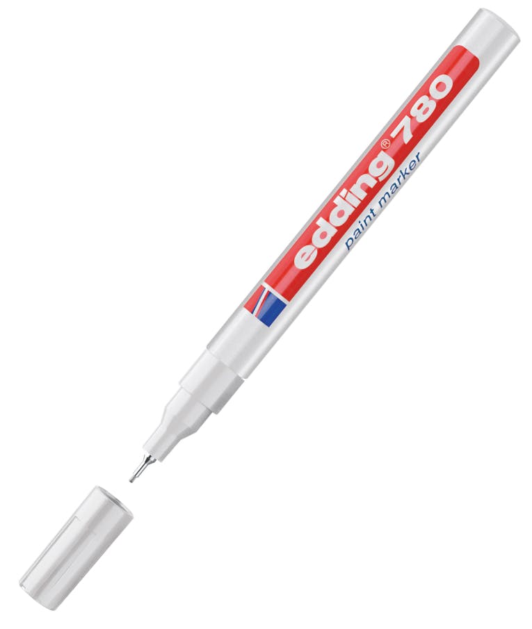 Μαρκαδόρος Ανεξίτηλος Edding 780 fine paint marker Permament Λευκό - White 0.8 mm EF 4-780049