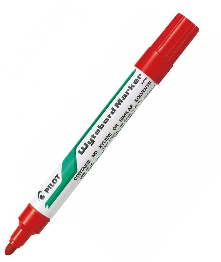 Μαρκαδόρος πίνακος -Ασπροπίνακα  Κόκκινο WBMA-TMR Στρογγυλή Μύτη Επαναγεμιζόμενος Refillable Wytebord