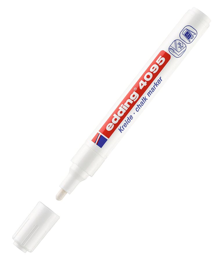 Μαρκαδόρος Edding κιμωλίας για Μαυροπίνακα 4095/49 Λευκο 2-3mm Chalk Marker
