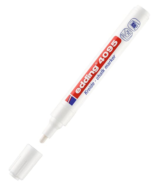 EDDING - Μαρκαδόρος Edding κιμωλίας για Μαυροπίνακα 4095/49 Λευκο 2-3mm Chalk Marker