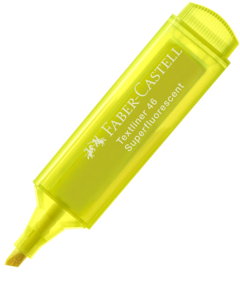 Faber-Castell Textliner 46 Μαρκαδόρος Υπογράμμισης Superflourescent Yellow Κίτρινο 5mm 1546 PASTEL 154607