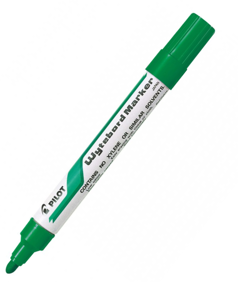 PILOT - Μαρκαδόρος πίνακος -Ασπροπίνακα  Πράσινο WBMA-TMG Στρογγυλή Μύτη Επαναγεμιζόμενος Refillable Wytebord