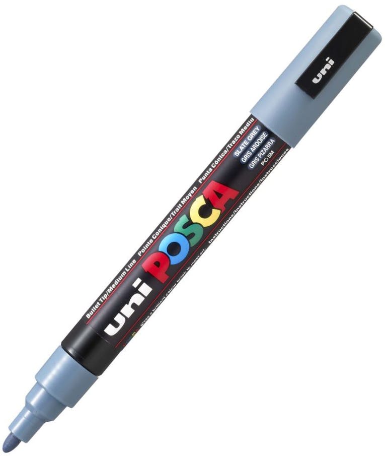 Ανεξίτηλος Μαρκαδόρος Bullet Slate gray 61 Uni-ball Posca 1.8-2.5 PC-5M για κάθε επιφάνεια