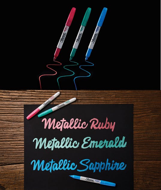 Sharpie Fine Marker Pens - Metalic Colours (Blister of 3), 2067103