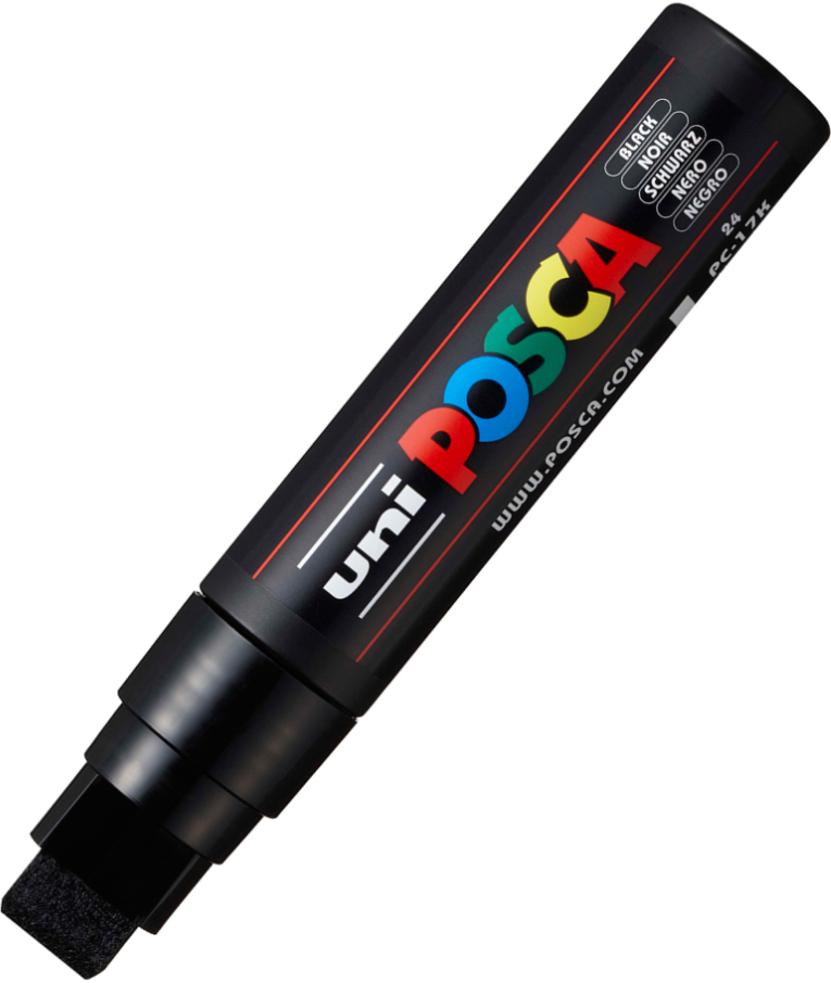 Μαρκαδόρος Γίγας  Μαύρο Black 24 Uni-ball Posca 15mm PC-17K