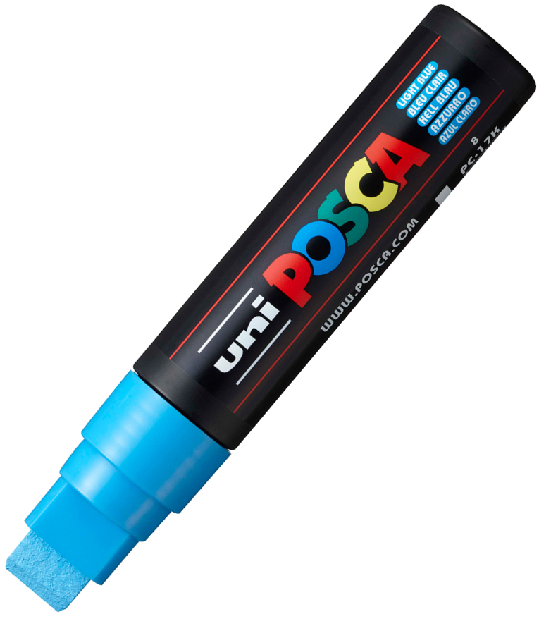 Μαρκαδόρος Γίγας Γαλάζιο Light Blue 8 Uni-ball Posca 15mm PC-17K