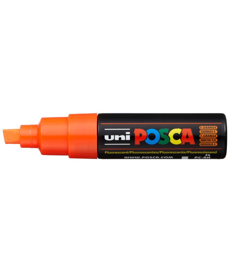 Μαρκαδόρος Γίγας κοντός  Πορτοκαλί Orange Uni-ball Posca 8mm PC-8K