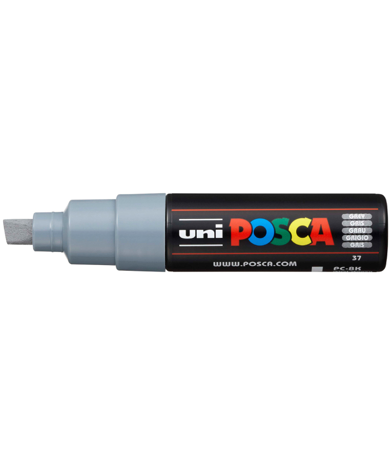 Μαρκαδόρος Γίγας κοντός  Γκρι Grey Uni-ball Posca 8mm PC-8K