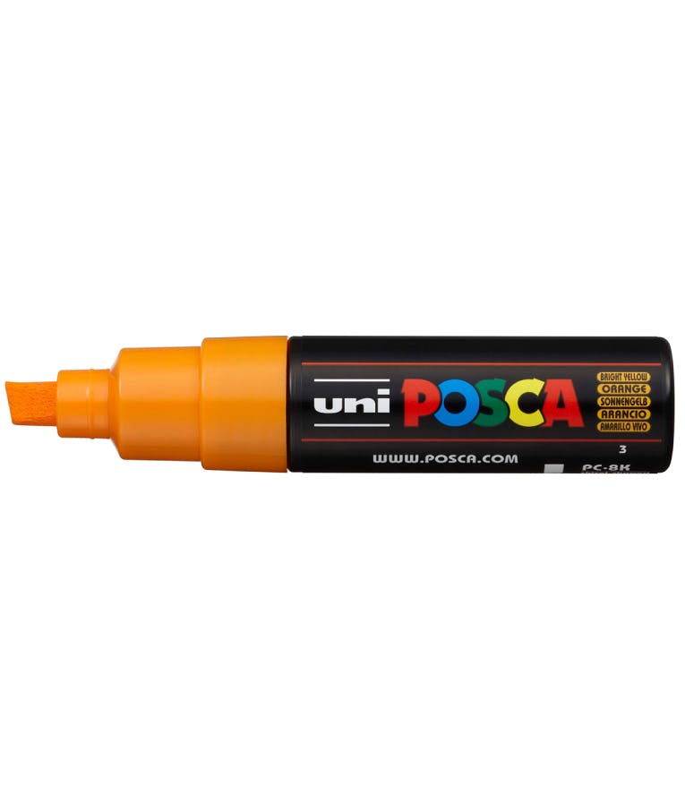 Μαρκαδόρος Γίγας κοντός Ανοικτό Πορτοκαλί Light Orange Uni-ball Posca 8mm PC-8K