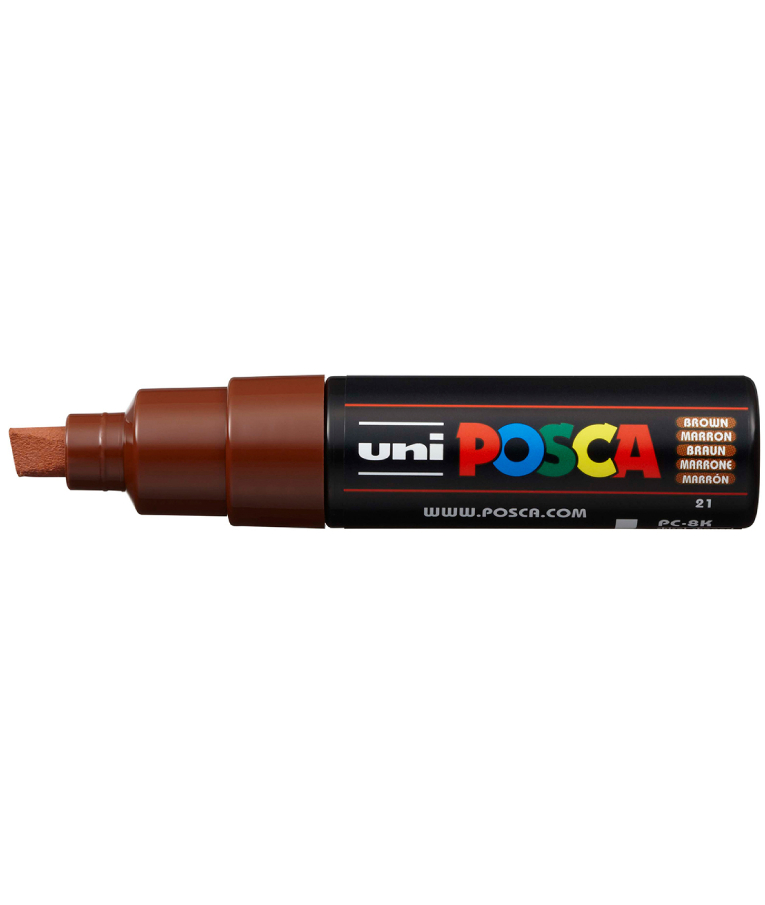 Μαρκαδόρος Γίγας κοντός Καφέ Brown Uni-ball Posca 8mm PC-8K