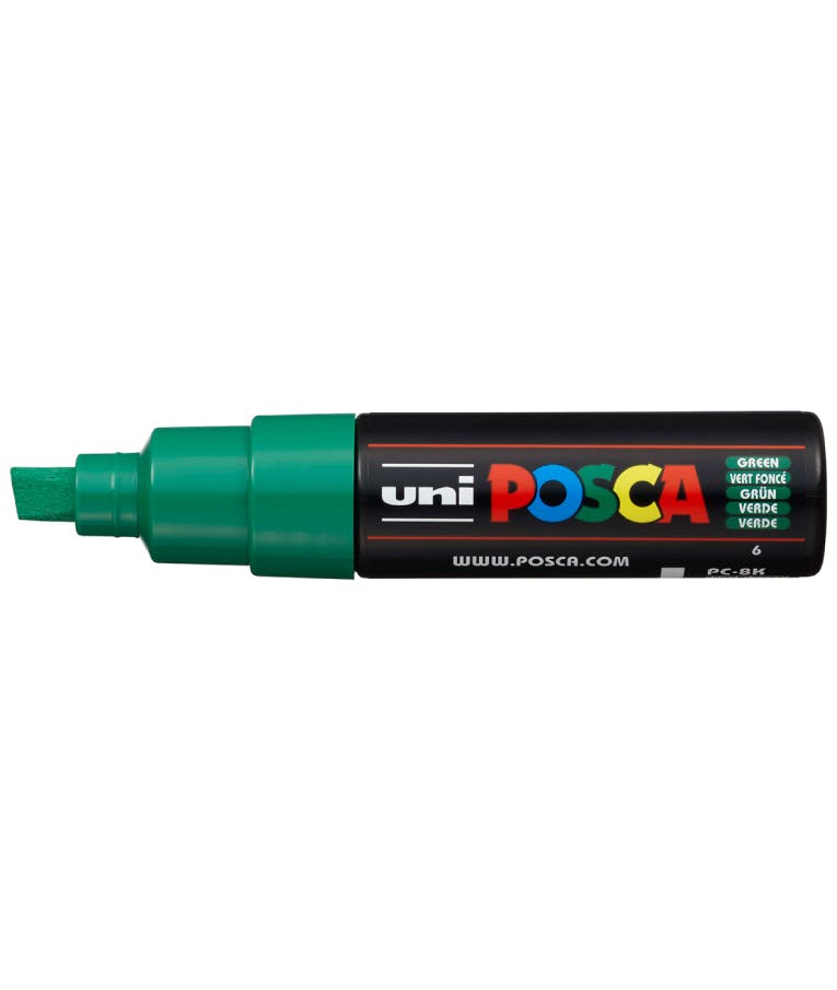 Μαρκαδόρος Γίγας κοντός Πρασινο Green Uni-ball Posca 8mm PC-8K