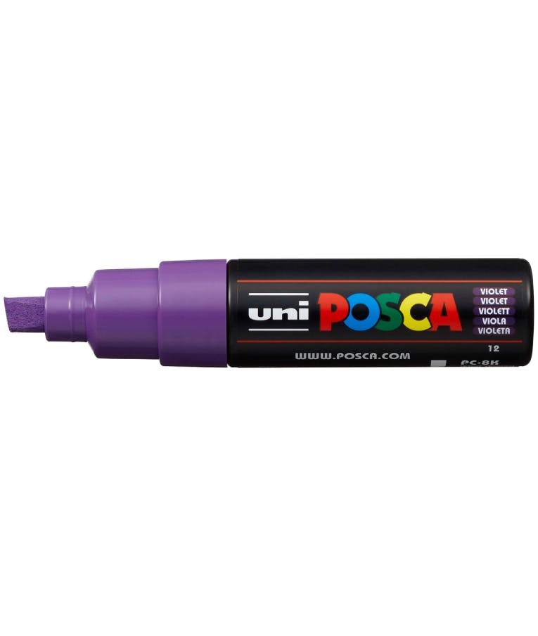 Μαρκαδόρος Γίγας κοντός Μωβ Βιολε Violet Uni-ball Posca 8mm PC-8K