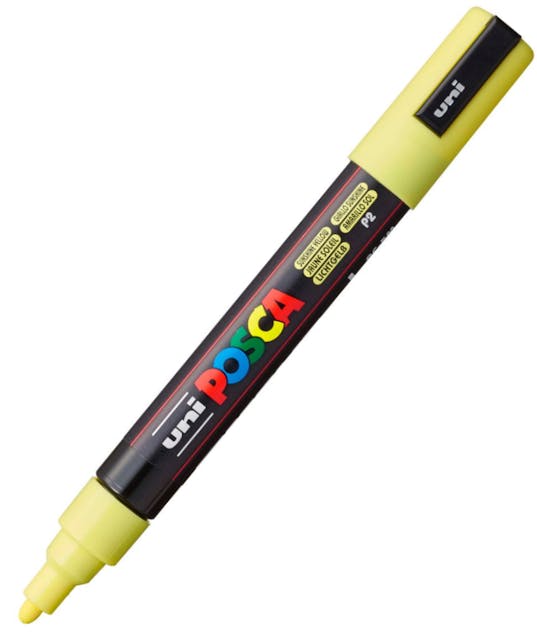 POSCA - Ανεξίτηλος Μαρκαδόρος Bullet SunShine Yellow P2 Uni-ball Posca 1.8-2.5 PC-5M  για κάθε επιφάνεια