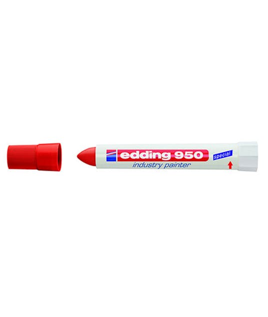 EDDING - Ανεξίτηλος Μαρκαδόρος Κραγιον Πάστας industry painter 10mm 950 002 Κόκκινο Red Edding Βιομηχανικής Χρησης