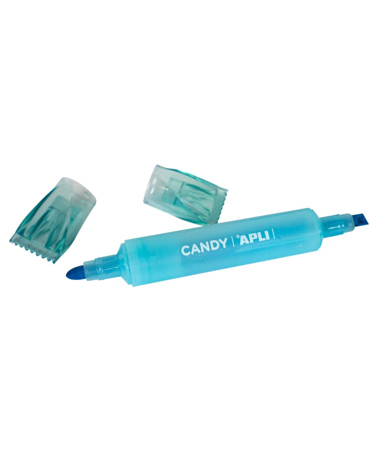 Μαρκαδόρος υπογραμμίσεως με διπλή μύτη Γαλάζιο Candy Fluo  18275