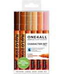 Molotow Ακρυλικοί Μαρκαδόροι Σετ 6 χρωμ One4All Acrylic Pump Marker Character set 6 colors 2mm round tip 200.232 127HS