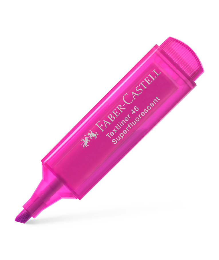 FABER CASTELL - Faber-Castell Textliner 46 Μαρκαδόρος Υπογράμμισης Superflourescent Rose  Ροζ Fluo 5mm 1546 154628