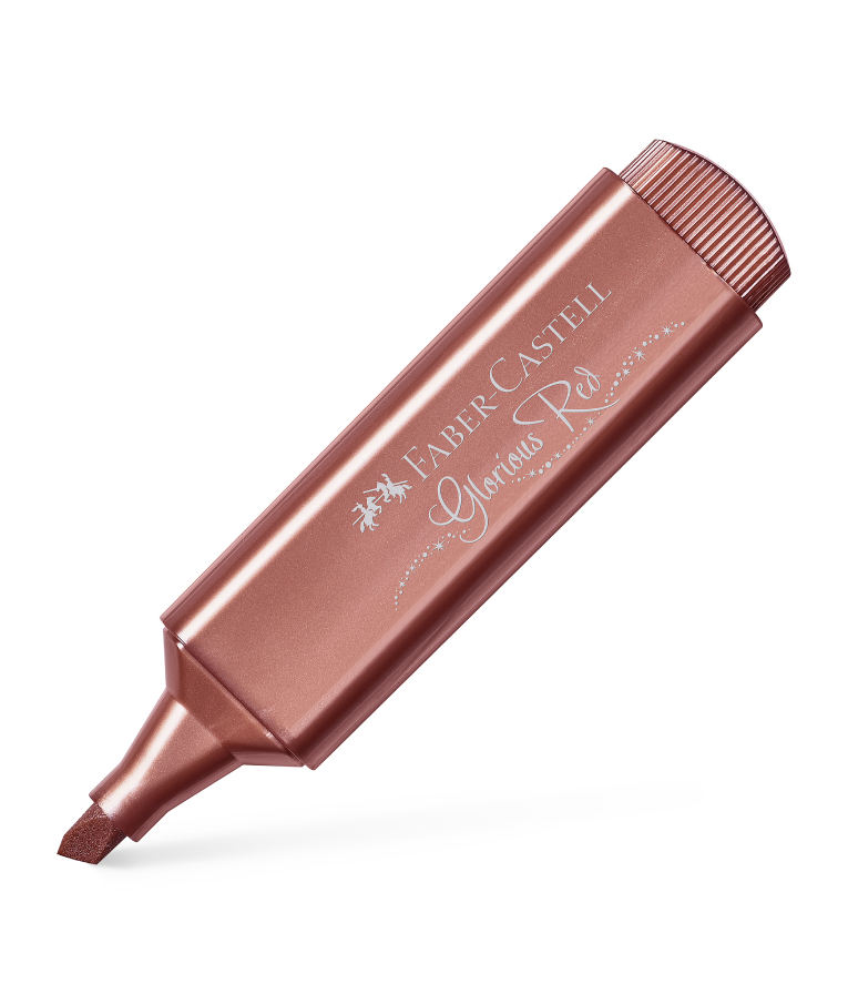 FABER CASTELL - Faber-Castell Textliner 46 Μαρκαδόρος Υπογράμμισης Metallic Glorious Red | Μεταλλικό Κόκκινο 5mm 1546 154673