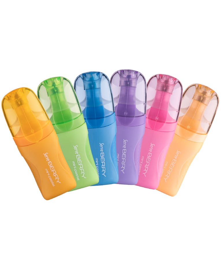 Serve Mini Pastel Highlighter - Μίνι Μαρκαδόρος Υπογράμμισης Διάφορα Χρώματα Παστέλ  0.93.103