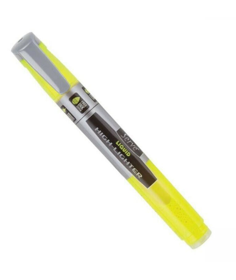 Serve Μαρκαδόρος Υπογράμμισης με Υγρό Παστέλ Κίτρινο - Liquid Highlighter Yellow Pastel  5.5mm   SV-LKTFPS