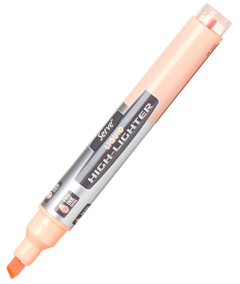 Serve Μαρκαδόρος Υπογράμμισης με Υγρό Παστέλ Σομόν - Liquid Highlighter Somon Pastel  5.5mm   SV-LKTFPT