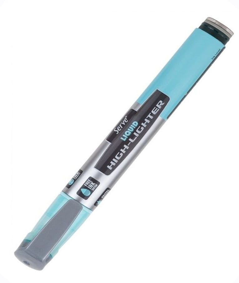 Serve Μαρκαδόρος Υπογράμμισης με Υγρό Παστέλ Γαλάζιο - Liquid Highlighter Pastel Light Blue  5.5mm  SV-LKTFPM