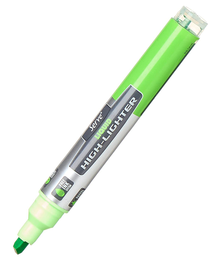 SERVE - Serve Μαρκαδόρος Υπογράμμισης με Υγρό Παστέλ Πράσινο - Liquid Highlighter Green Pastel   5.5mm  SV-LKTFPY