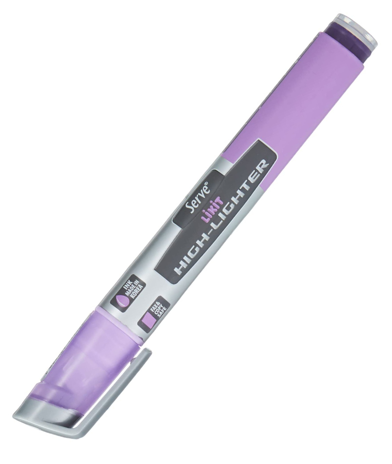 SERVE - Serve Μαρκαδόρος Υπογράμμισης με Υγρό Παστέλ Μωβ - Liquid Highlighter Purple Pastel   5.5mm  SV-LKTFPL