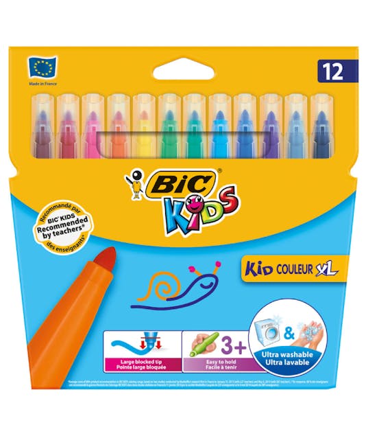 BIC -  Kids Μαρκαδόροι Ζωγραφικής Χοντροί XL Σετ 12τμχ  8289662