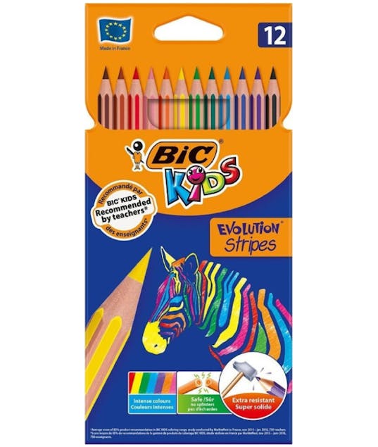 BIC - Bic Kids Evolution Stripes Σετ Παιδικές Ξυλομπογιές 12τμχ  950522