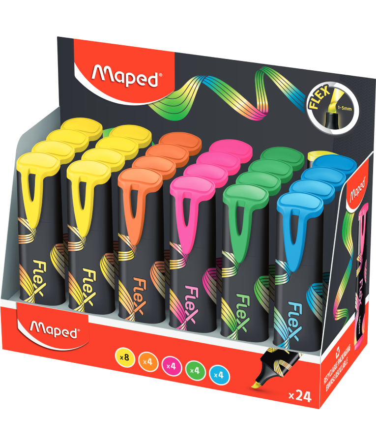 MAPED - Maped FLEX Highlighter Marker Μαρκαδόρος Υπογράμμισης 1-5mm Διάφορα Χρώματα 740302