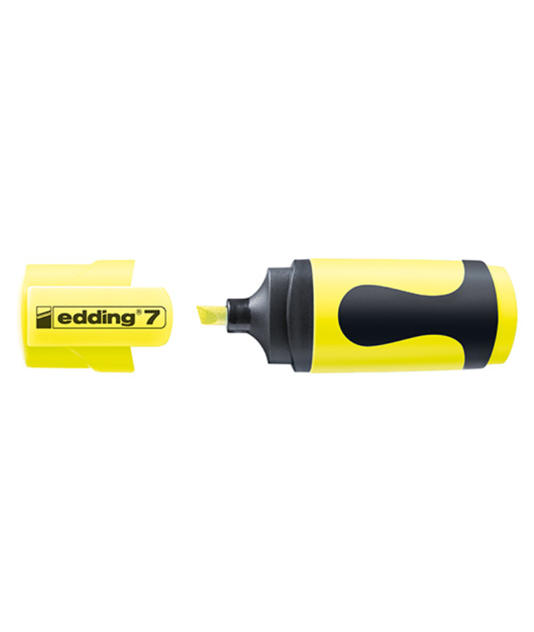 EDDING - Edding Μαρκαδόρος Υπογράμμισης Edding 7 Mini Pocket 1-3 mm Κίτρινο 065
