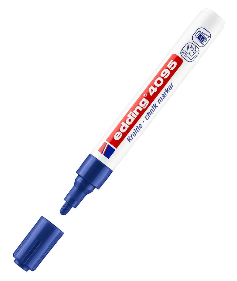 Μαρκαδόρος Edding κιμωλίας για Μαυροπίνακα 4095/03 Μπλε 2-3mm Chalk Marker