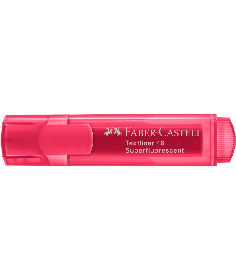 FABER CASTELL - Faber-Castell Textliner 46 Μαρκαδόρος Υπογράμμισης Superflourescent FLUO Κόκκινο 5mm 1546 154621
