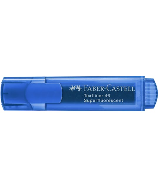 FABER CASTELL - Faber-Castell Textliner 46 Μαρκαδόρος Υπογράμμισης Superflourescent FLUO Μπλε 5mm 1546 154652